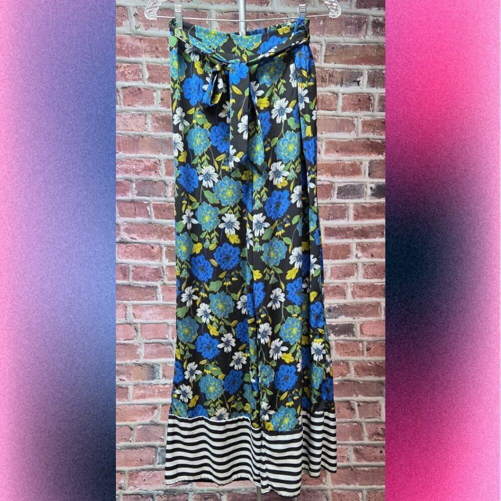 Lost + Wander Boho Floral Wide-Leg Pants – Women’s Size Medium Elastic Waist